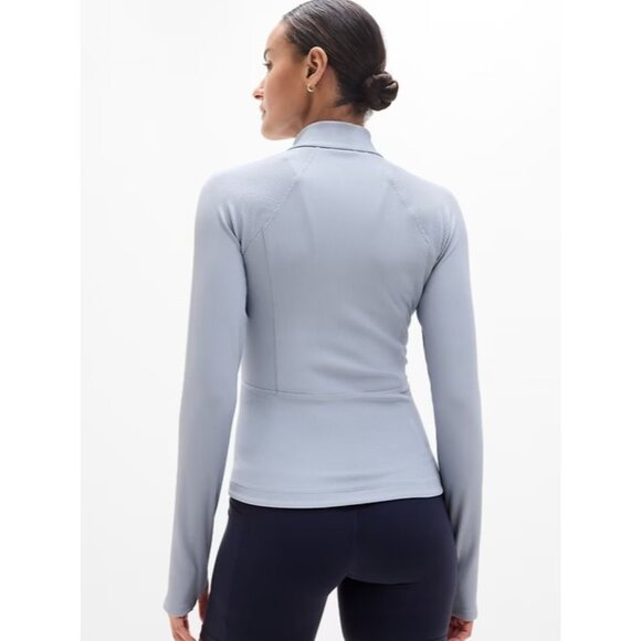 New Athleta S Salutation Ribbed Jacket 2.0 Blue Star Small - Picture 2 of 6